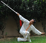 陈建德名师演示陈式太极单剑 Master Chan Kim Tuck demostrating Chenshi Taijiquan (Taichi) Dan Jian (Sword)